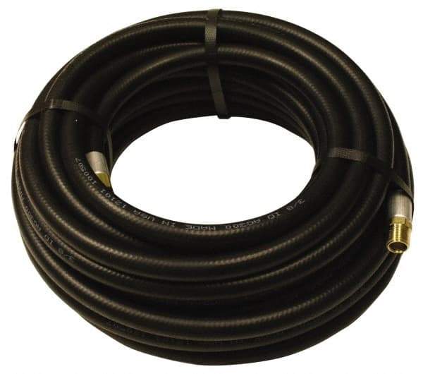 Alliance Hose & Rubber - 1-1/2" ID x 2-1/32" OD 50' Long Multipurpose Air Hose - MNPT x FNPT(Swivel) Ends, 150 Working psi, -40 to 190°F, 1-1/2" Fitting, Black - A1 Tooling