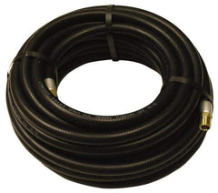 Alliance Hose & Rubber - 1" ID x 1-25/64" OD 50' Long Multipurpose Air Hose - MNPT x FNPT(Swivel) Ends, 200 Working psi, -40 to 190°F, 1" Fitting, Black - A1 Tooling