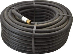 Alliance Hose & Rubber - 3/8" ID x 23/32" OD 100' Long Multipurpose Air Hose - MNPT x FNPT(Swivel) Ends, 300 Working psi, -40 to 190°F, 1/4" Fitting, Black - A1 Tooling