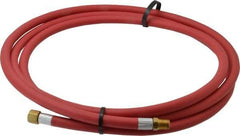 Alliance Hose & Rubber - 1/4" ID x 9/16" OD 10' Long Multipurpose Air Hose - MNPT x FNPT(Swivel) Ends, 300 Working psi, -40 to 190°F, 1/4" Fitting, Red - A1 Tooling