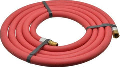 Alliance Hose & Rubber - 3/8" ID x 23/32" OD 10' Long Multipurpose Air Hose - MNPT x FNPT(Swivel) Ends, 300 Working psi, -40 to 190°F, 3/8" Fitting, Red - A1 Tooling