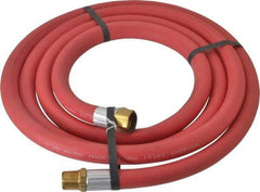 Alliance Hose & Rubber - 1/2" ID x 27/32" OD 10' Long Multipurpose Air Hose - MNPT x FNPT(Swivel) Ends, 300 Working psi, -40 to 190°F, 1/2" Fitting, Red - A1 Tooling