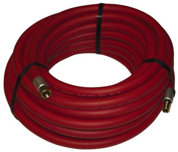 Alliance Hose & Rubber - 3/4" ID x 1-5/32" OD 50' Long Multipurpose Air Hose - MNPT x FNPT(Swivel) Ends, 300 Working psi, -40 to 190°F, 3/4" Fitting, Red - A1 Tooling