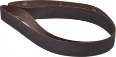 Norton - 1-1/2" Wide x 60" OAL, 40 Grit, Aluminum Oxide Abrasive Belt - Aluminum Oxide, Coarse, Coated, X Weighted Cloth Backing, Series R228 - A1 Tooling