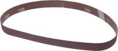 Norton - 1" Wide x 30" OAL, 100 Grit, Aluminum Oxide Abrasive Belt - Aluminum Oxide, Fine, Coated, X Weighted Cloth Backing, Series R283 - A1 Tooling