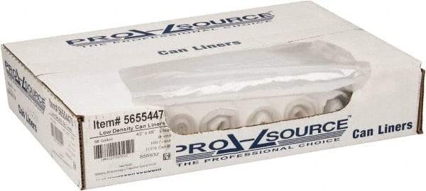 PRO-SOURCE - 0.8 mil Thick, Household/Office Trash Bags - 43" Wide x 48" High, Clear - A1 Tooling