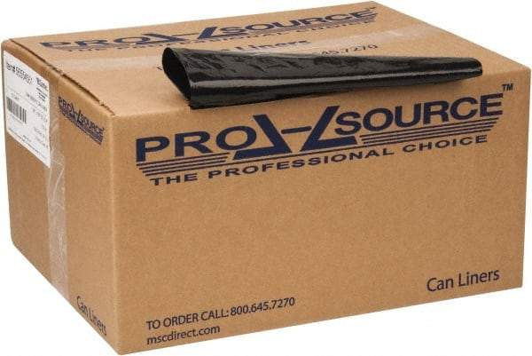 PRO-SOURCE - 1.65 mil Thick, Heavy-Duty Trash Bags - 38" Wide x 58" High, Black - A1 Tooling