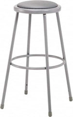 NPS - 30 Inch High, Stationary Fixed Height Stool - 16-1/2 Inch Deep x 16-1/2 Inch Wide, Vinyl Seat, Grey - A1 Tooling