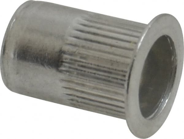 RivetKing - 0.02 to 0.13" Grip, Aluminum Standard Rivet Nut - Uncoated, Countersunk Head - A1 Tooling