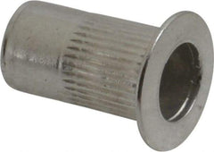 RivetKing - #8-32, 0.08 to 0.13" Grip, 17/64" Drill, Aluminum Standard Rivet Nut - Uncoated, Countersunk Head - A1 Tooling