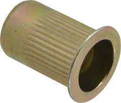 RivetKing - 0.13 to 0.225" Grip, Steel Standard Rivet Nut - Zinc Yellow Dichromate Finish, Countersunk Head - A1 Tooling