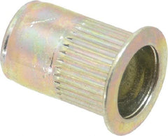 RivetKing - 0.02 to 0.13" Grip, Steel Standard Rivet Nut - Zinc Yellow Dichromate Finish, Full Head Head - A1 Tooling