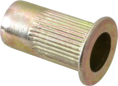 RivetKing - #10-32, 0.13 to 0.225" Grip, Steel Standard Rivet Nut - Zinc Yellow Dichromate Finish, Countersunk Head - A1 Tooling