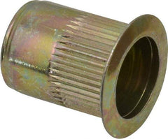 RivetKing - 3/8-16, 0.027 to 0.15" Grip, Steel Standard Rivet Nut - Zinc Yellow Dichromate Finish, Countersunk Head - A1 Tooling