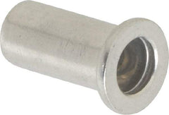 RivetKing - 1/4-20, 0.08 to 0.14" Grip, Aluminum Standard Rivet Nut - Uncoated, Drill Size Letter Q, Round Head - A1 Tooling