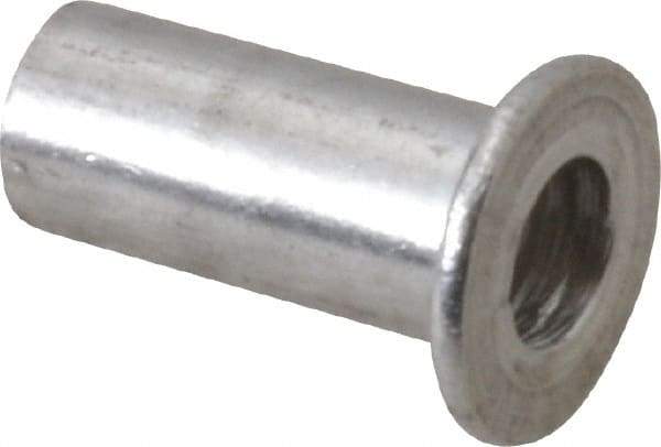 RivetKing - #8-32, 0.12 to 0.16" Grip, #2, Aluminum Standard Rivet Nut - Uncoated, Round Head - A1 Tooling