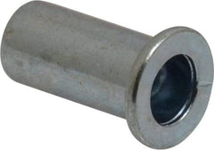 RivetKing - 1/4-20, 0.08 to 0.14" Grip, Steel Standard Rivet Nut - Zinc Plated, Drill Size Letter Q, Round Head - A1 Tooling