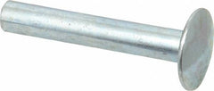 RivetKing - Size 8-30 Dome Head Steel Flush on Both Sides Blind Rivet - Steel Mandrel, 1-5/8" to 1-7/8" Grip, 5/8" Head Diam, 0.255" Min Hole Diam, 1.57" Length Under Head, 1/4" Body Diam - A1 Tooling