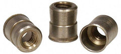 RivetKing - #6-32 UNC, Zinc-Plated, Steel Knurled Rivet Nut Inserts - 0.234" to 0.239" Grip, 7/32" Drill Size - A1 Tooling