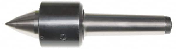 Interstate - MT2 Taper Shank Shank, 1.417" Head Diam, 594 Lb Capacity, Live Center - 6,400 Max RPM, 0.866" Point Diam, 1.33" Point Len, 594 Lb Max Workpc, Long Point - A1 Tooling