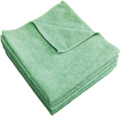 PRO-SOURCE - Dry Microfiber Wipes - Packet, 16" x 16" Sheet Size, Green - A1 Tooling