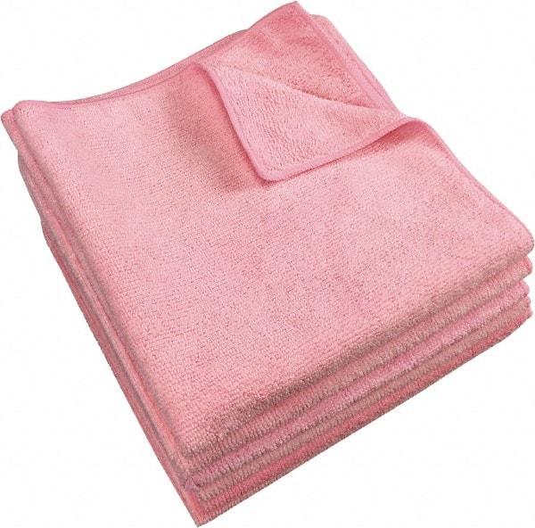 PRO-SOURCE - Dry Microfiber Wipes - Packet, 16" x 16" Sheet Size, Pink - A1 Tooling