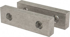 Gibraltar - 5-1/8" Wide x 1-1/2" High x 3/4" Thick, Flat/No Step Vise Jaw - Soft, Aluminum, Fixed Jaw, Compatible with 5" Vises - A1 Tooling