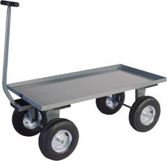 Jamco - 2,500 Lb Capacity Steel Wagon Truck - Steel Deck, 36" OAW, 19" Platform Height, Mold-On Rubber Casters - A1 Tooling