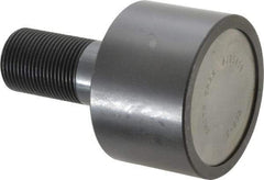 Accurate Bushing - 3" Roller Diam x 2" Width, 1-1/4" Stud Diam x 2-1/2" Length, Plain Load Roller - Steel, 1-3/4" Thread Length, 1-1/4-12 Thread, 14,300 Lb Dynamic Cap, 16,000 Lb Static Cap - A1 Tooling