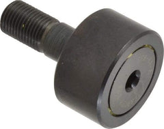 Made in USA - 1-3/8" Roller Diam x 3/4" Width, 1/2" Stud Diam x 1-1/4" Length, Stud Cam Follower - Steel, 5/8" Thread Length, 1/2-20 Thread, 3,144 Lb Dynamic Cap - A1 Tooling