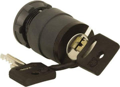 Schneider Electric - 22mm Mount Hole, 2 Position, Key Operated, Selector Switch Only - Black, Maintained (MA), Nonilluminated, Shock, Vibration and Water Resistant - A1 Tooling