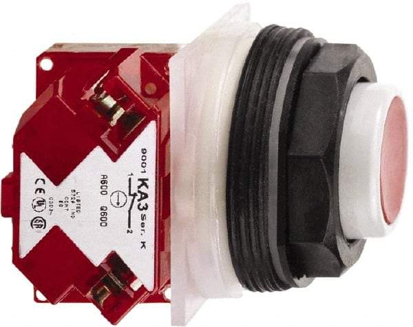 Schneider Electric - 30mm Mount Hole, Extended Straight, Pushbutton Switch with Contact Block - Octagon, Multicolor Pushbutton, Momentary (MO) - A1 Tooling