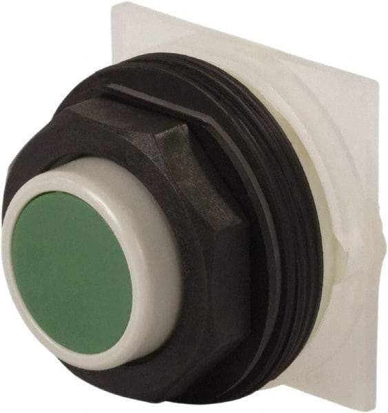 Schneider Electric - 30mm Mount Hole, Extended Straight, Pushbutton Switch Only - Green Pushbutton, Momentary (MO) - A1 Tooling