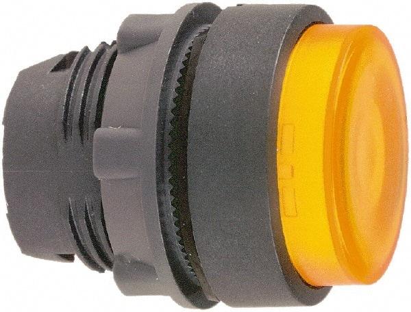 Schneider Electric - 22mm Mount Hole, Extended Straight, Pushbutton Switch Only - Round, Orange Pushbutton, Illuminated, Maintained (MA) - A1 Tooling