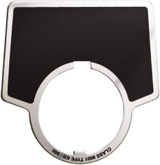 Schneider Electric - Aluminum Legend Plate - Blank - Black Background, 30mm Hole Diameter - A1 Tooling