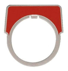 Schneider Electric - Rectangular, Aluminum Legend Plate - Blank - Red Background, 30mm Hole Diameter, 40mm Wide x 43mm High - A1 Tooling