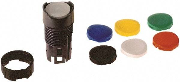 Schneider Electric - 16mm Mount Hole, Flush, Pushbutton Switch Only - Round, Multicolor Pushbutton, Nonilluminated, Momentary (MO), Vibration Resistant - A1 Tooling