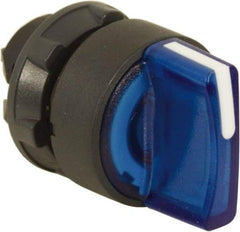 Schneider Electric - 22mm Mount Hole, 3 Position, Handle Operated, Selector Switch Only - Blue, Maintained (MA), Illuminated, Shock, Vibration and Water Resistant - A1 Tooling