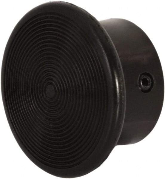 Schneider Electric - Extended Mushroom Head Pushbutton Switch 1-3/8" Screw-On Knob - Black, Round Button, Nonilluminated - A1 Tooling