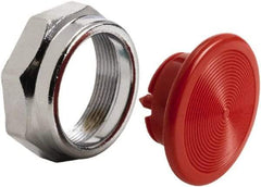 Schneider Electric - Extended Mushroom Head Pushbutton Switch 1-3/8" Snap-In Knob - Red, Round Button, Nonilluminated - A1 Tooling