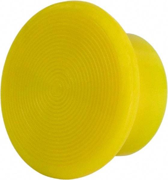 Schneider Electric - Extended Mushroom Head Pushbutton Switch Knob - Yellow, Round Button, Incandescent Lamp, Illuminated - A1 Tooling