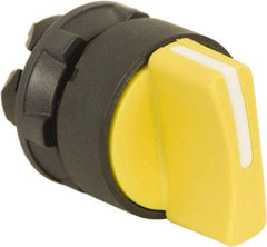 Schneider Electric - 22mm Mount Hole, 2 Position, Handle Operated, Selector Switch Only - Yellow, Maintained (MA), Nonilluminated, Shock, Vibration and Water Resistant - A1 Tooling