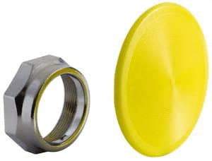 Schneider Electric - Extended Mushroom Head Pushbutton Switch Knob - Yellow, Round Button - A1 Tooling