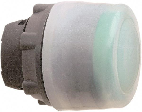 Schneider Electric - 22mm Mount Hole, Extended Straight, Pushbutton Switch Only - Round, Green Pushbutton, Nonilluminated, Momentary (MO) - A1 Tooling