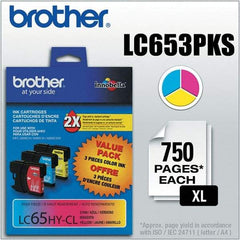 Brother - Cyan, Magenta & Yellow Ink Cartridge - Use with Brother MFC-5890CN, 5895CW, 6490CW, 6890CDW - A1 Tooling