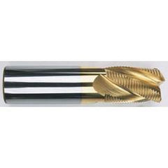 1/4" Dia. - 2-1/2 OAL - Chip Breaker-Solid CBD - TiCN-Single End Roughing End Mill - 4 FL - A1 Tooling