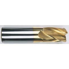 5/8" Dia. - 3-1/2 OAL - Chip Breaker-Solid CBD - TiN-Single End Roughing End Mill - 4 FL - A1 Tooling