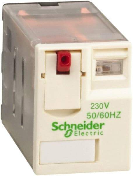 Schneider Electric - 2,500 VA Power Rating, Electromechanical Plug-in General Purpose Relay - 10 Amp at 250/277 VAC & 28/30 VDC, 5 at 250 VAC & 28 VDC, 3CO, 230 VAC at 50/60 Hz - A1 Tooling