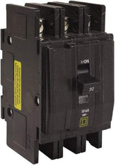 Square D - 40 Amp, 240 VAC, 3 Pole, DIN Rail Mounted, Flush Mount, Surface Mount Miniature Circuit Breaker - Thermal Magnetic Trip, 10 kA at 120/240 VAC Breaking Capacity, 14-2 (Aluminum), 14-2 (Copper) AWG, 74mm Deep x 103mm High x 57mm Wide - A1 Tooling