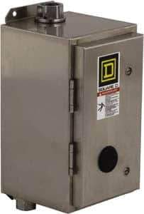 Square D - 4/4X NEMA Rated, 3 Pole, Electrically Held Lighting Contactor - 30 A (Tungsten), 110 VAC at 50 Hz, 120 VAC at 60 Hz - A1 Tooling